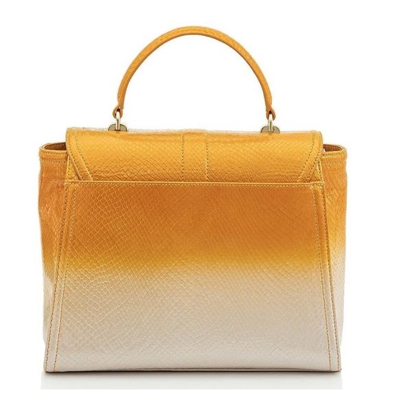 NET Brahmin Ingrid- Canary POR DO SOL Ombré Blend- Natural Yellow Cream Satchel - Picture 9 of 12